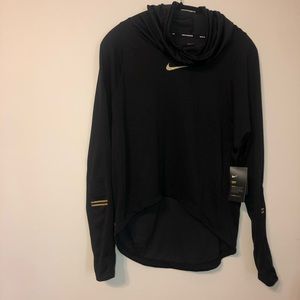 NIKE DRY FIT NIKE RUNNING gold sparkle emblem